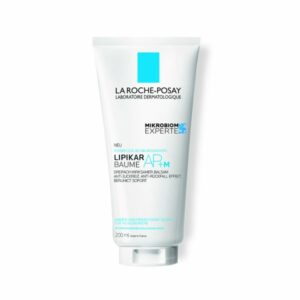Tube mit Lipikar Baume AP+M von La Roche-Posay, Pflegeprodukte für Neurodermitis, 200 ml.