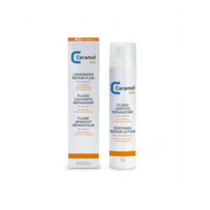 Eine Packung mit einem flüssigen Repair-Fluid für empfindliche, reaktive Haut, ohne Duftstoffe.