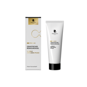 Verpackung und Tube des osmotischen Reinigungsgeels von Armonia mit anti-aging Wirkung.