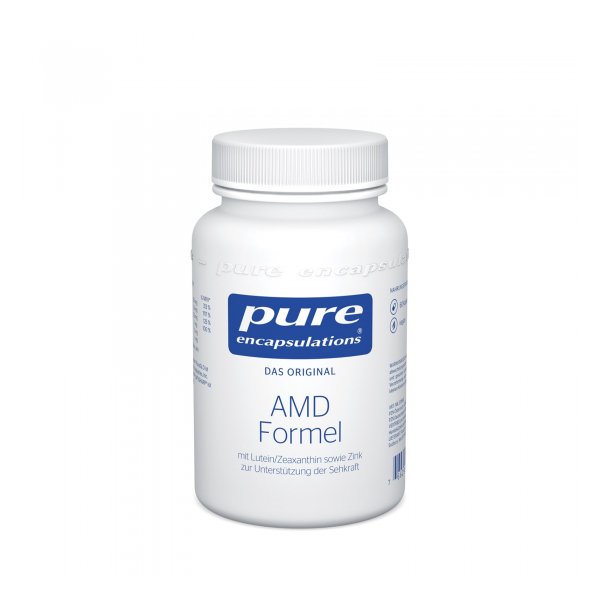 Weiße Kunststoffflasche mit Schraubverschluss, enthält Nahrungsergänzungsmittel zur Unterstützung der Sehkraft.