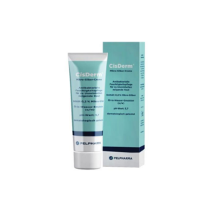 CisDerm Mikro-Silber-Creme in einer Tube, enthält 0,2% Mikro-Silber, für unreine Haut geeignet.