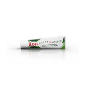 Ilon Salbe Classic in einer Tube, geeignet zur Behandlung leichter, lokaler Hautentzündungen.