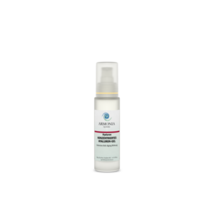 Flasche mit konzentriertem Hyaluron-Gel von Armonia Apotheke, zur intensiven Anti-Aging Wirkung.
