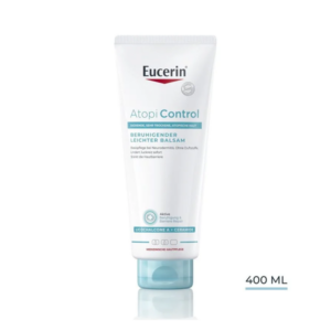 Eucerin Atopi Control beruhigender leichter Balsam in einer 400 ml Tube, für trockene, atopische Haut.