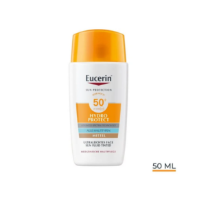Eucerin Hydro Protect Sonnenfluid für das Gesicht mit sehr hohem Lichtschutzfaktor 50+, 50 ml, leichte Textur, für alle Hauttypen.