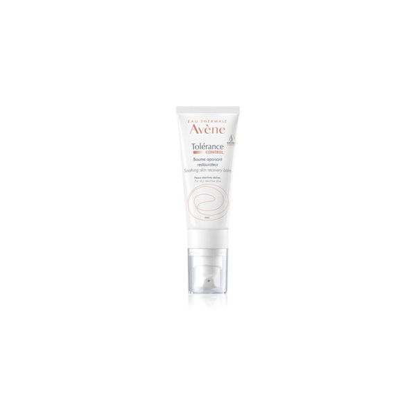 Tube mit Beruhigungsbalsam für trockene, empfindliche Haut von Avène, mit klarer Dosieröffnung.