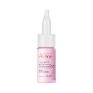 Flasche mit pinker Lösung, enthält das Serum von Avène für Lifting-Effekte, mit Pipette zum Dosieren.