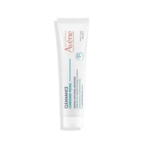 Tube mit Gesichtspeeling von Avène, gepflegt für die Behandlung von Akne, 40 ml Inhalt.