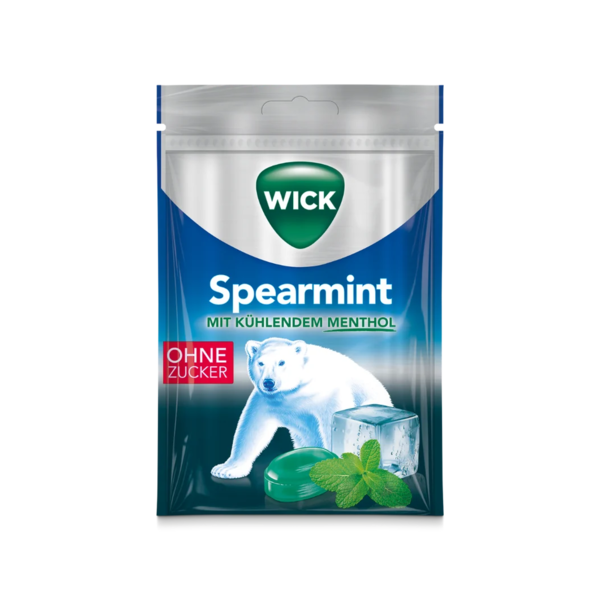 WICK Spearmint Hustenbonbons mit Menthol zuckerfrei